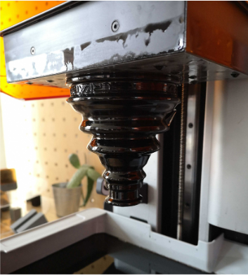 Validated material finished test print in Formlabs printer